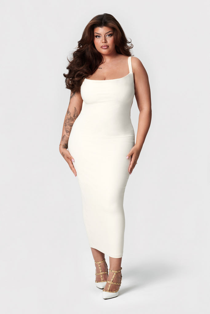 Alba dress ivory - Bodssy