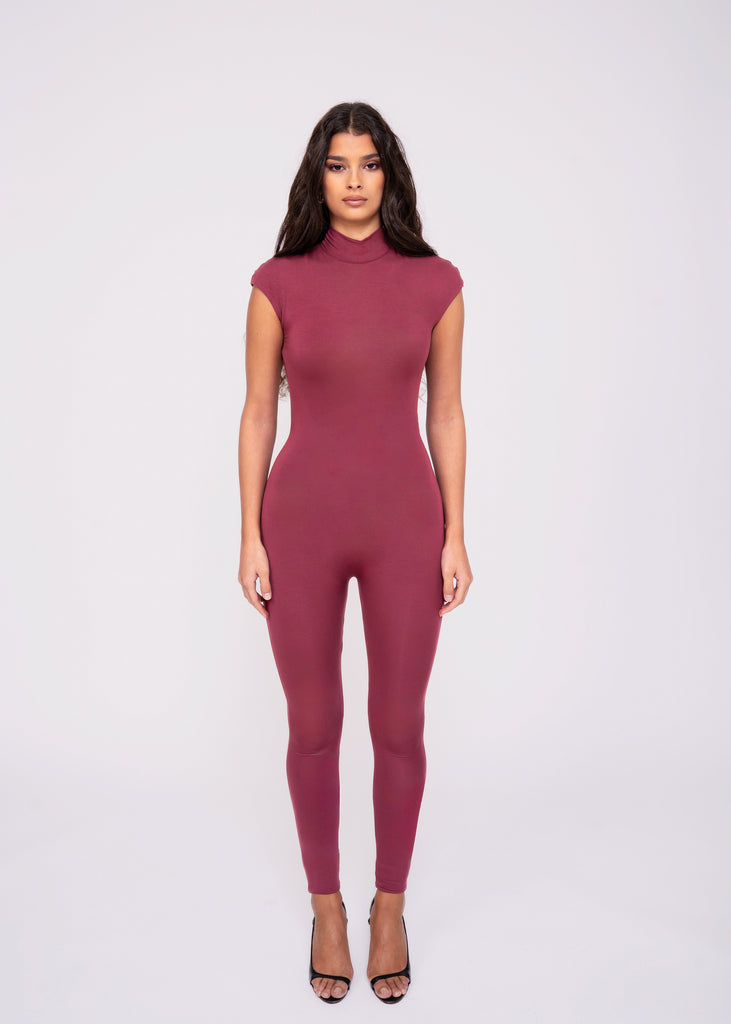 Semhar jumpsuit burgundy - Bodssy