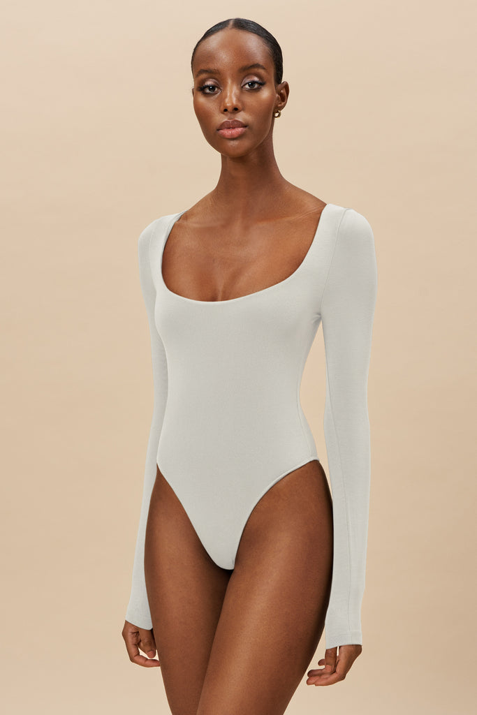 Bodysuit U-neck white - Bodssy