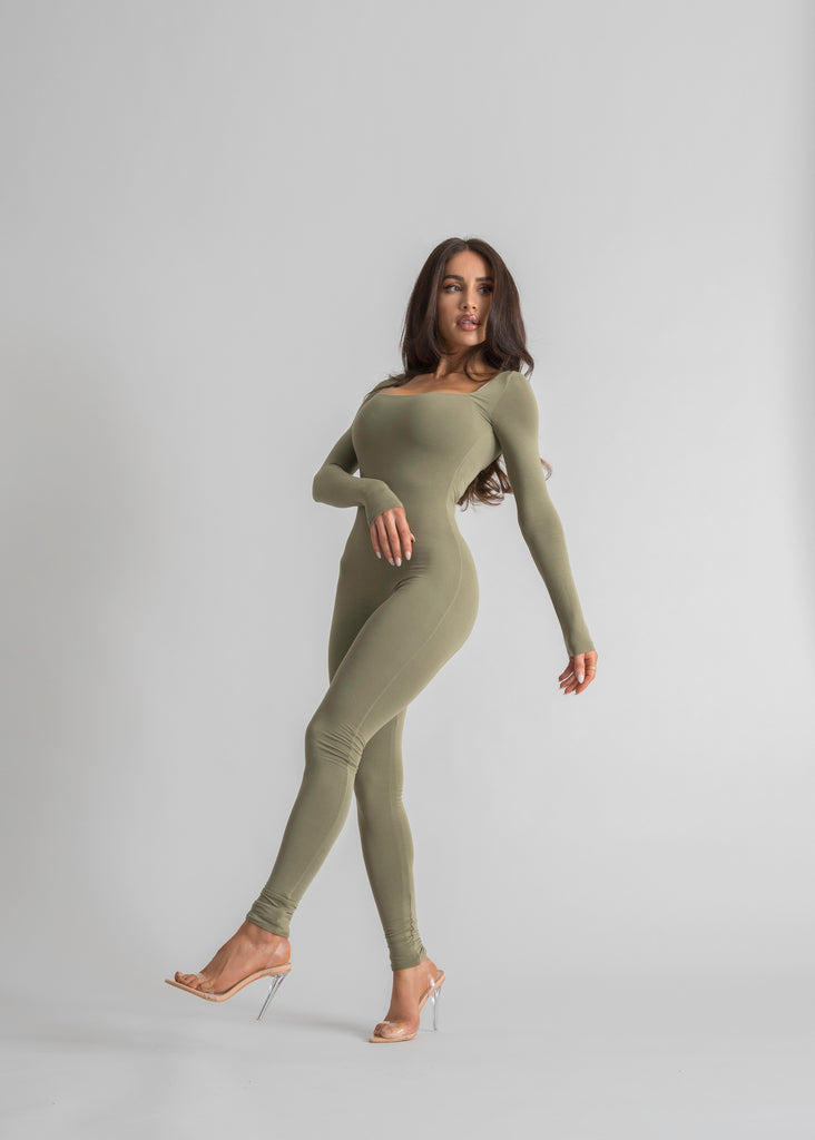 Melinda jumpsuit olive - Bodssy